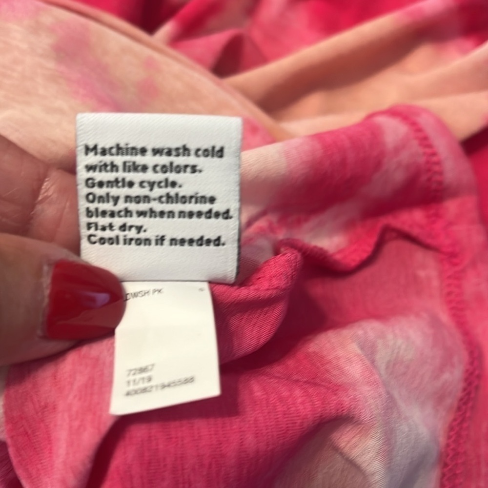 Nine West Tie-Dye Pink Cloudwash Mockneck Long Sleeve Sz S NWT - Picture 10 of 10